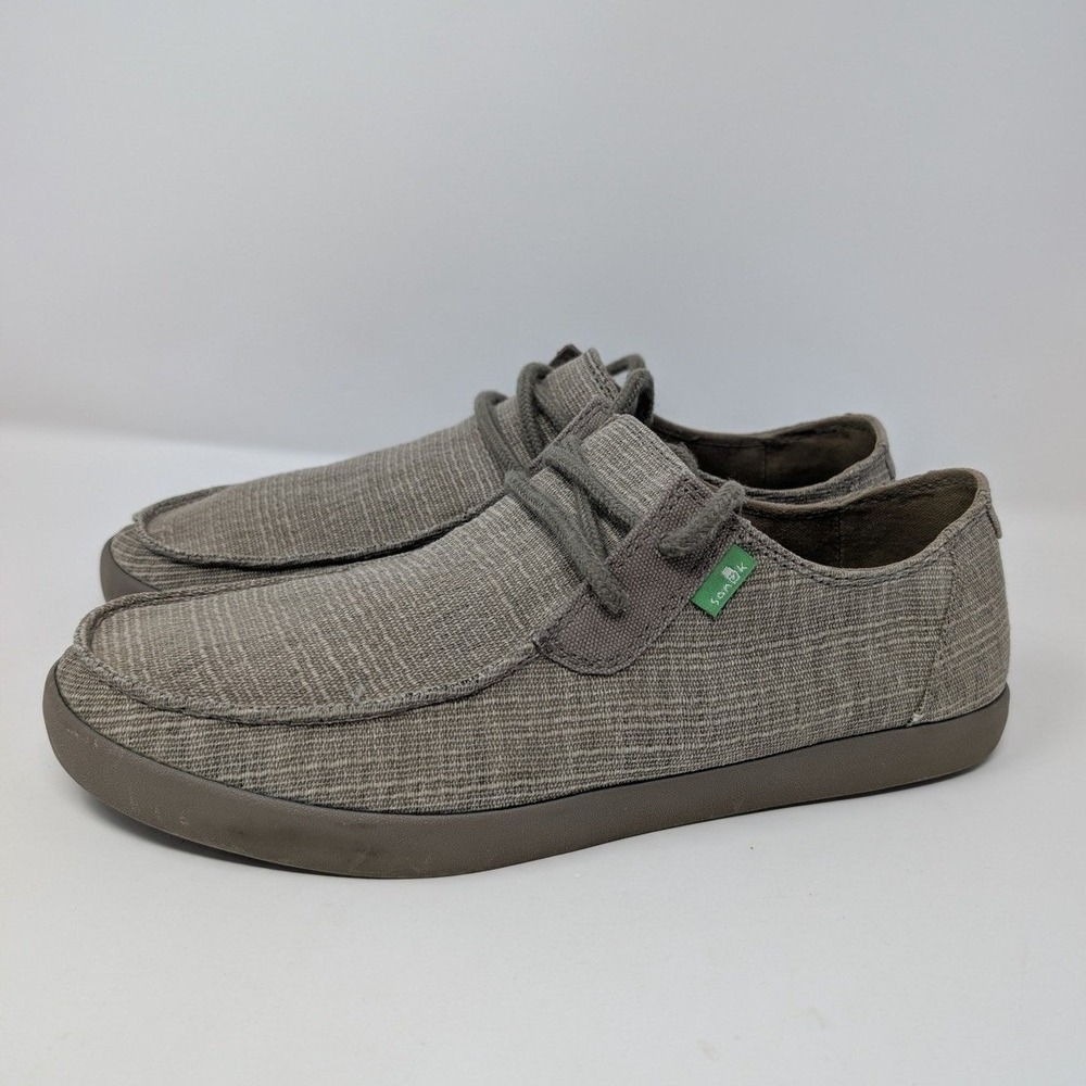 Sanuk‎ Men's 8.5 Olive Green Lightweight Casual Slip-On Loafers Shoes